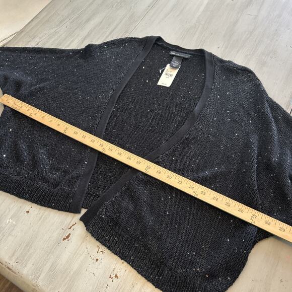 NWT Lane Bryant Sequin Shimmer Open Front Cardigan Sweater 3/4 Sleeve 18/20 - Picture 4 of 6